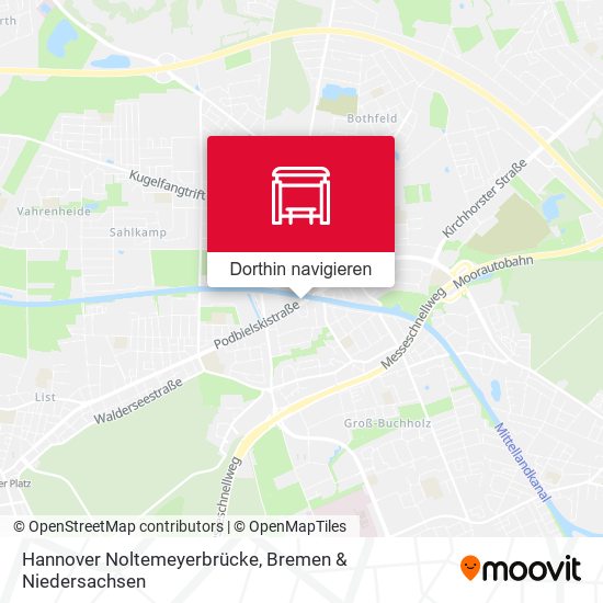 Hannover Noltemeyerbrücke Karte