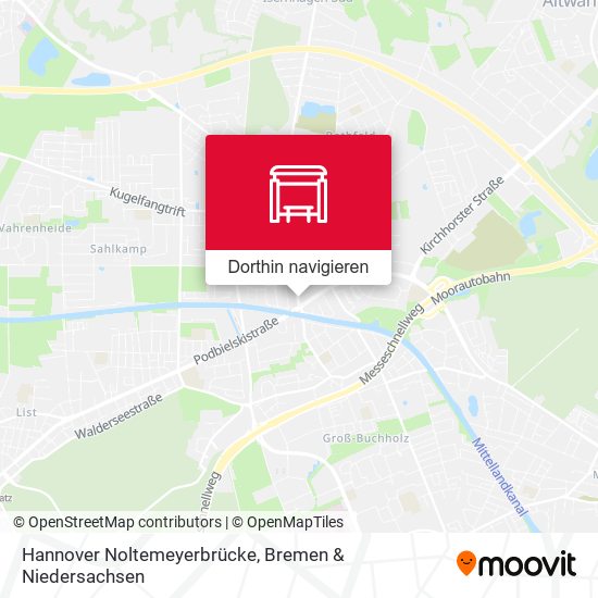 Hannover Noltemeyerbrücke Karte