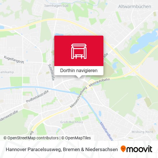 Hannover Paracelsusweg Karte