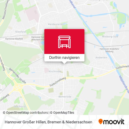 Hannover Großer Hillen Karte