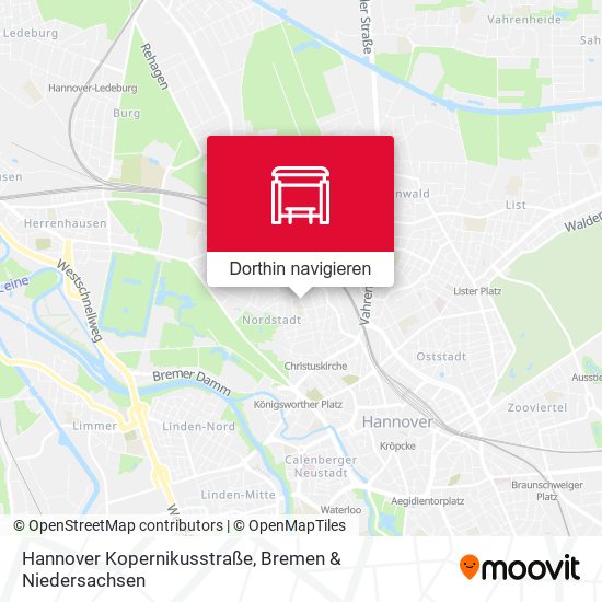 Hannover Kopernikusstraße Karte