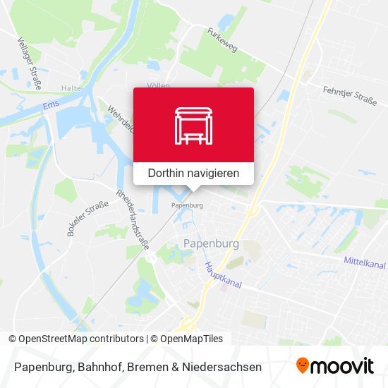 Papenburg, Bahnhof Karte