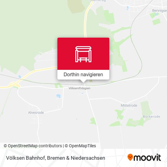 Völksen Bahnhof Karte