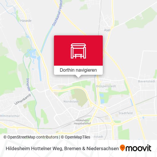 Hildesheim Hottelner Weg Karte