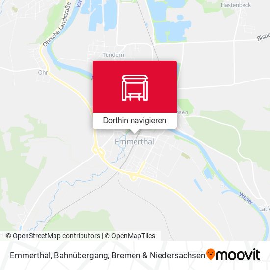 Emmerthal, Bahnübergang Karte