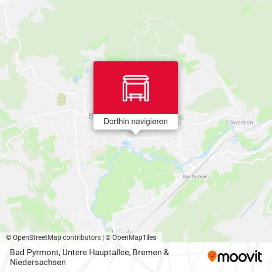 Bad Pyrmont, Untere Hauptallee Karte