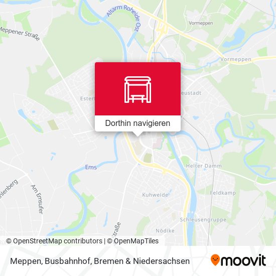 Meppen, Busbahnhof Karte