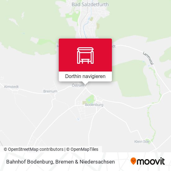 Bahnhof Bodenburg Karte
