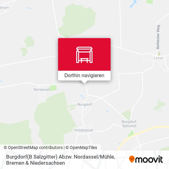 Burgdorf(B Salzgitter) Abzw. Nordassel / Mühle Karte