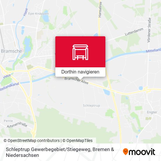 Schleptrup Gewerbegebiet / Stiegeweg Karte