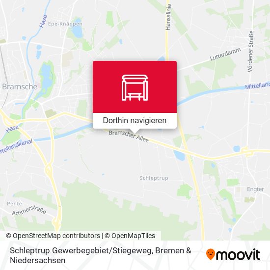 Schleptrup Gewerbegebiet / Stiegeweg Karte