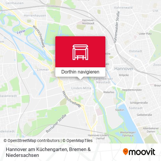 Hannover am Küchengarten Karte