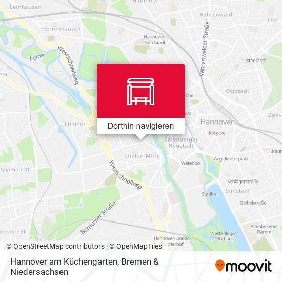 Hannover am Küchengarten Karte