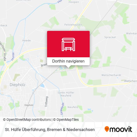 St. Hülfe Überführung Karte
