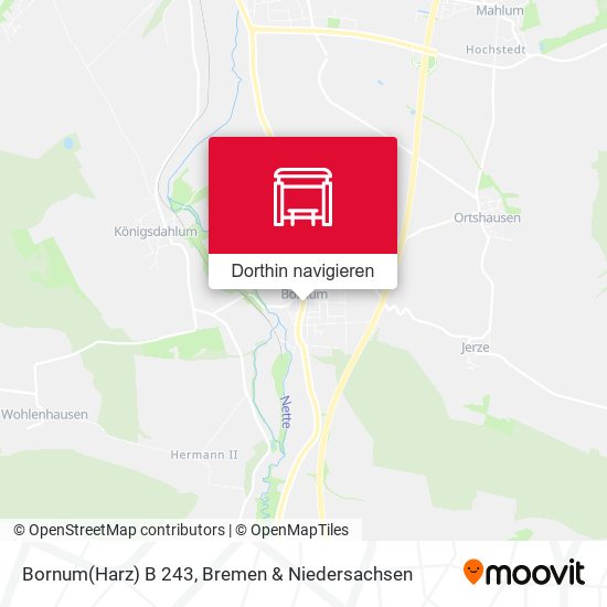 Bornum(Harz) B 243 Karte