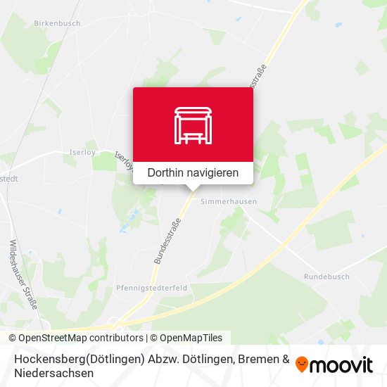 Hockensberg(Dötlingen) Abzw. Dötlingen Karte