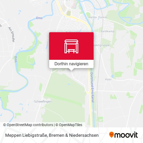 Meppen Liebigstraße Karte