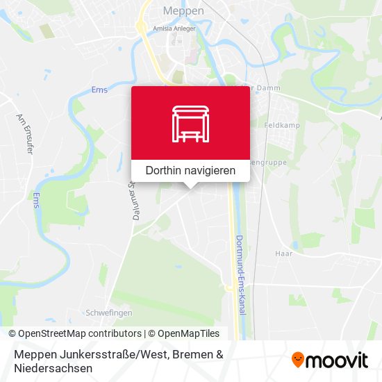 Meppen Junkersstraße/West Karte