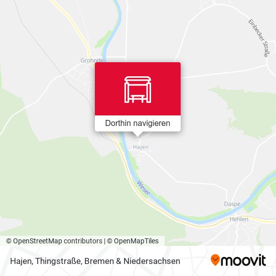 Hajen, Thingstraße Karte