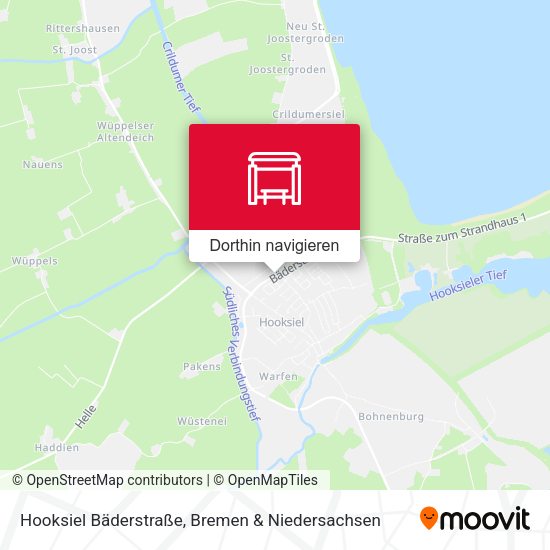 Hooksiel Bäderstraße Karte