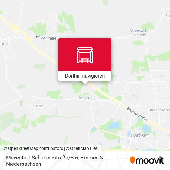 Meyenfeld Schützenstraße/B 6 Karte