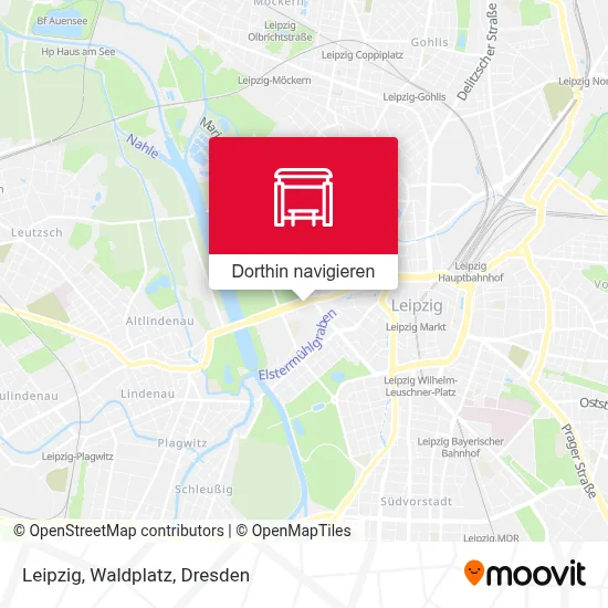 Leipzig, Waldplatz Karte