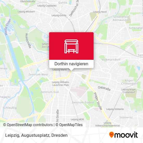 Leipzig, Augustusplatz Karte