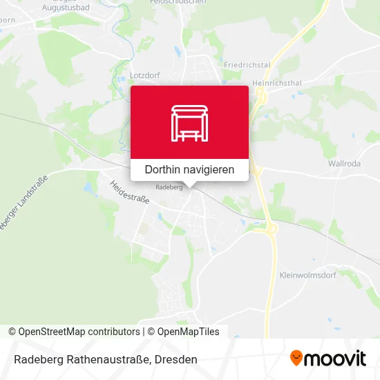Radeberg Rathenaustraße Karte