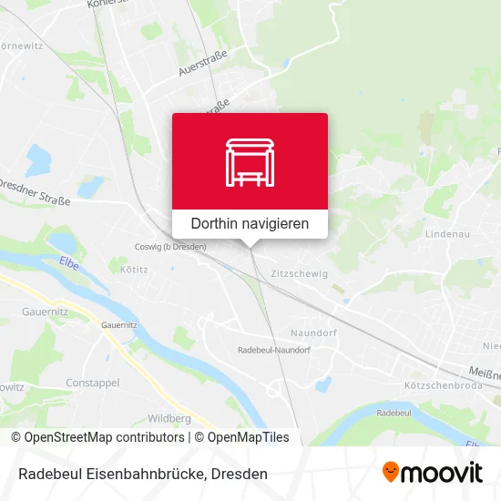 Radebeul Eisenbahnbrücke Karte