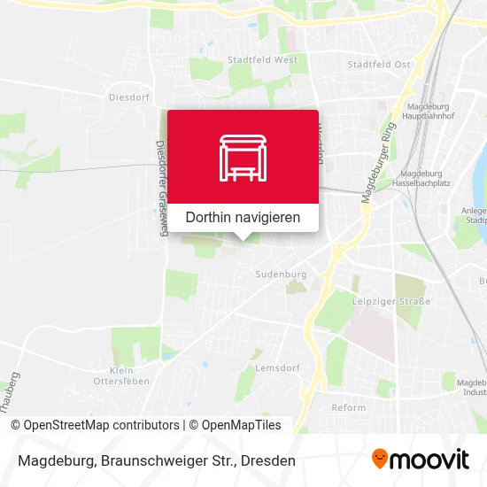Magdeburg, Braunschweiger Str. Karte