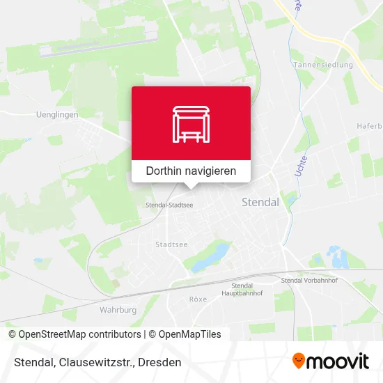 Stendal, Clausewitzstr. Karte