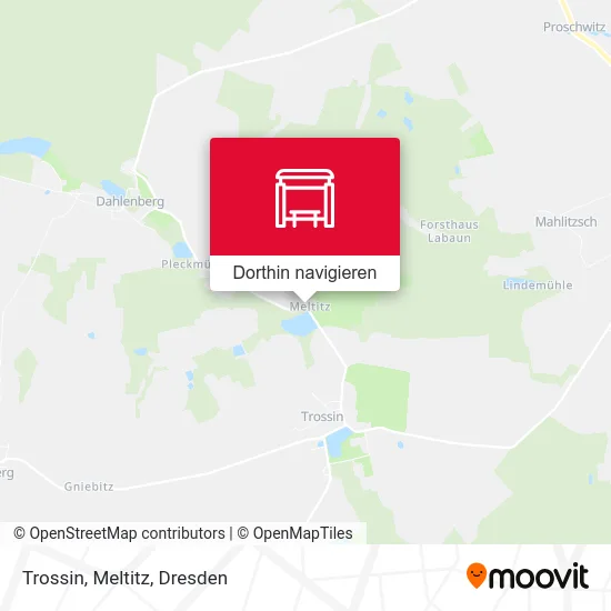 Trossin, Meltitz Karte