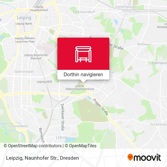 Leipzig, Naunhofer Str. Karte