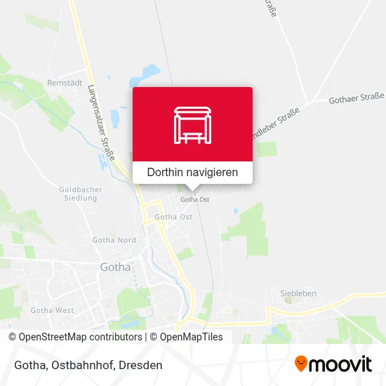 Gotha, Ostbahnhof Karte