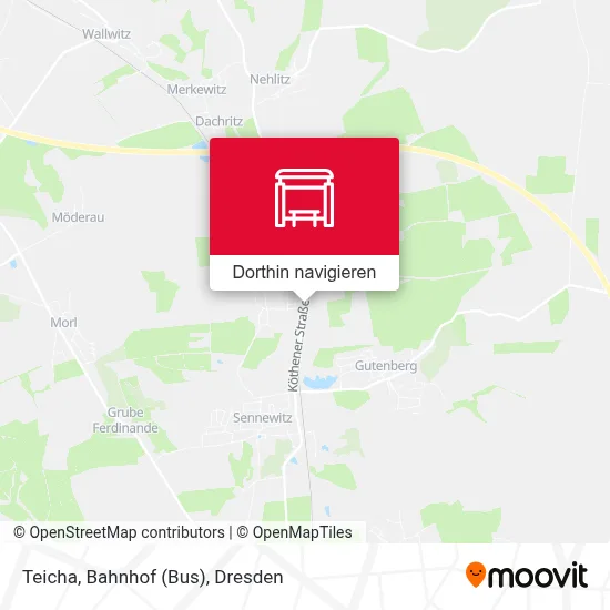 Teicha, Bahnhof (Bus) Karte
