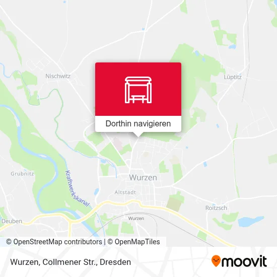 Wurzen, Collmener Str. Karte