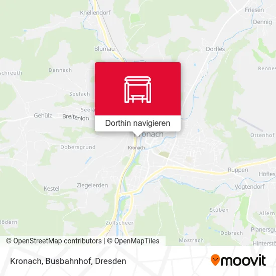 Kronach, Busbahnhof Karte