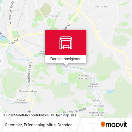 Chemnitz, Erfenschlag Mitte Karte