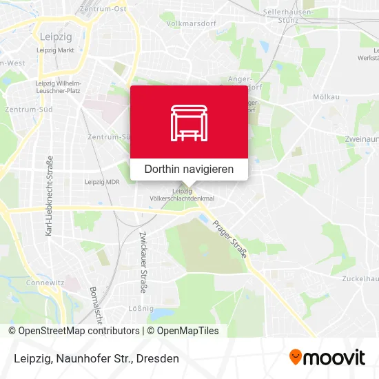 Leipzig, Naunhofer Str. Karte