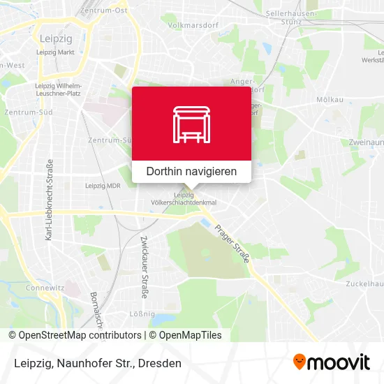 Leipzig, Naunhofer Str. Karte