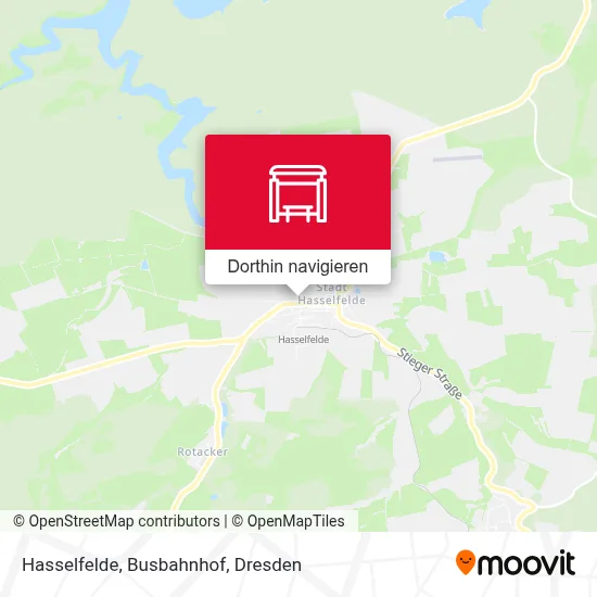 Hasselfelde, Busbahnhof Karte