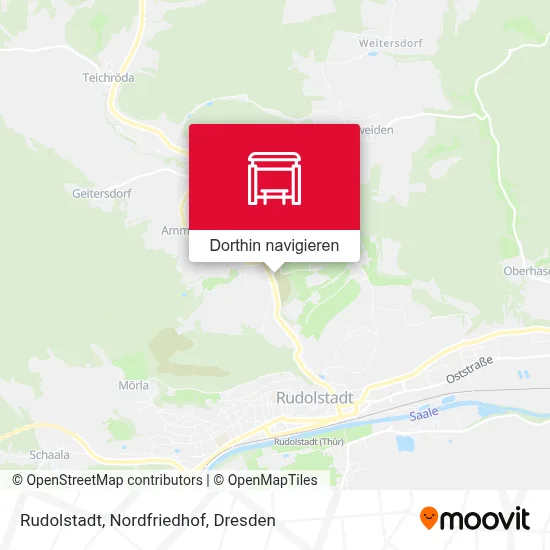 Rudolstadt, Nordfriedhof Karte
