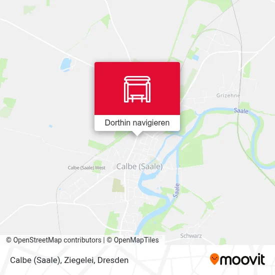 Calbe (Saale), Ziegelei Karte