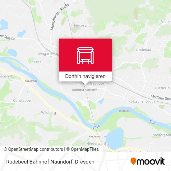 Radebeul Bahnhof Naundorf Karte