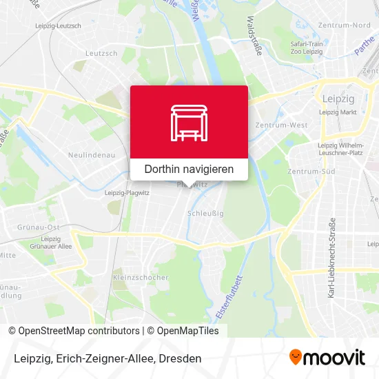 Leipzig, Erich-Zeigner-Allee Karte