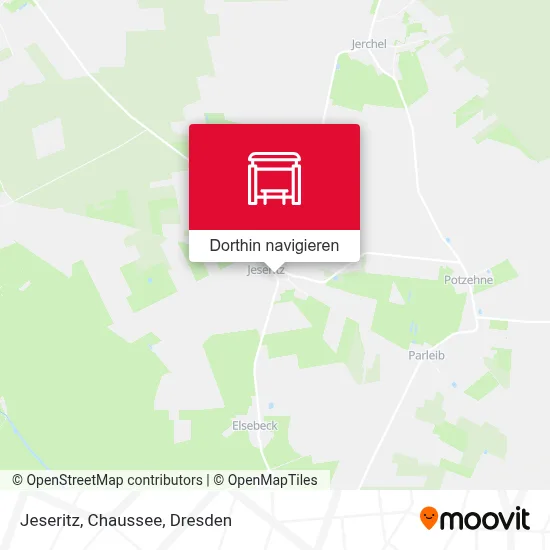 Jeseritz, Chaussee Karte