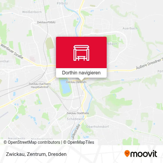 Zwickau, Zentrum Karte