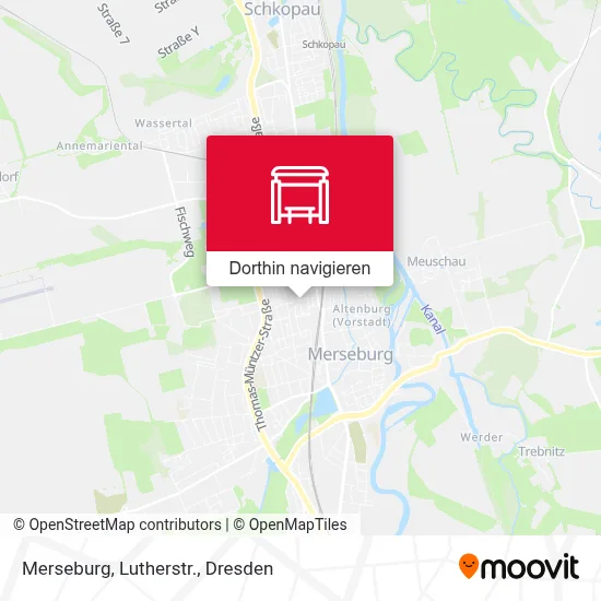 Merseburg, Lutherstr. Karte