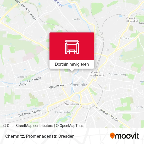 Chemnitz, Promenadenstr Karte