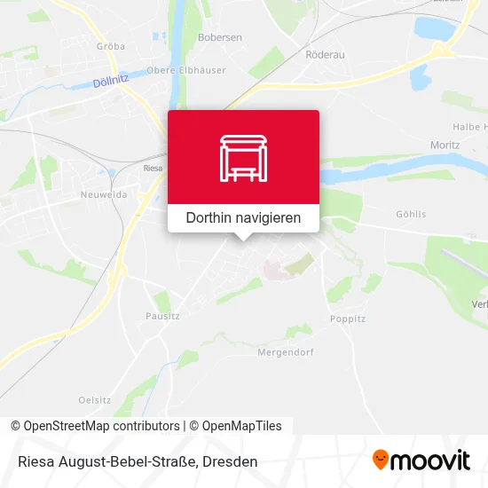 Riesa August-Bebel-Straße Karte